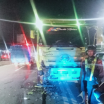 Diduga Kurang Berhati-Hati, Truck Hino Tabrak Pick Up Muat Sayur, Satu Orang Meninggal Dunia