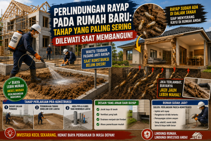 Perlindungan Rayap pada Rumah Baru: Tahap yang Paling Sering Dilewati saat Membangun 2 Perlindungan Rayap pada Rumah Baru: Tahap yang Paling Sering Dilewati saat Membangun